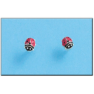 PENDIENTE PLATA 925MM MARIQUITA PEQUEÑA