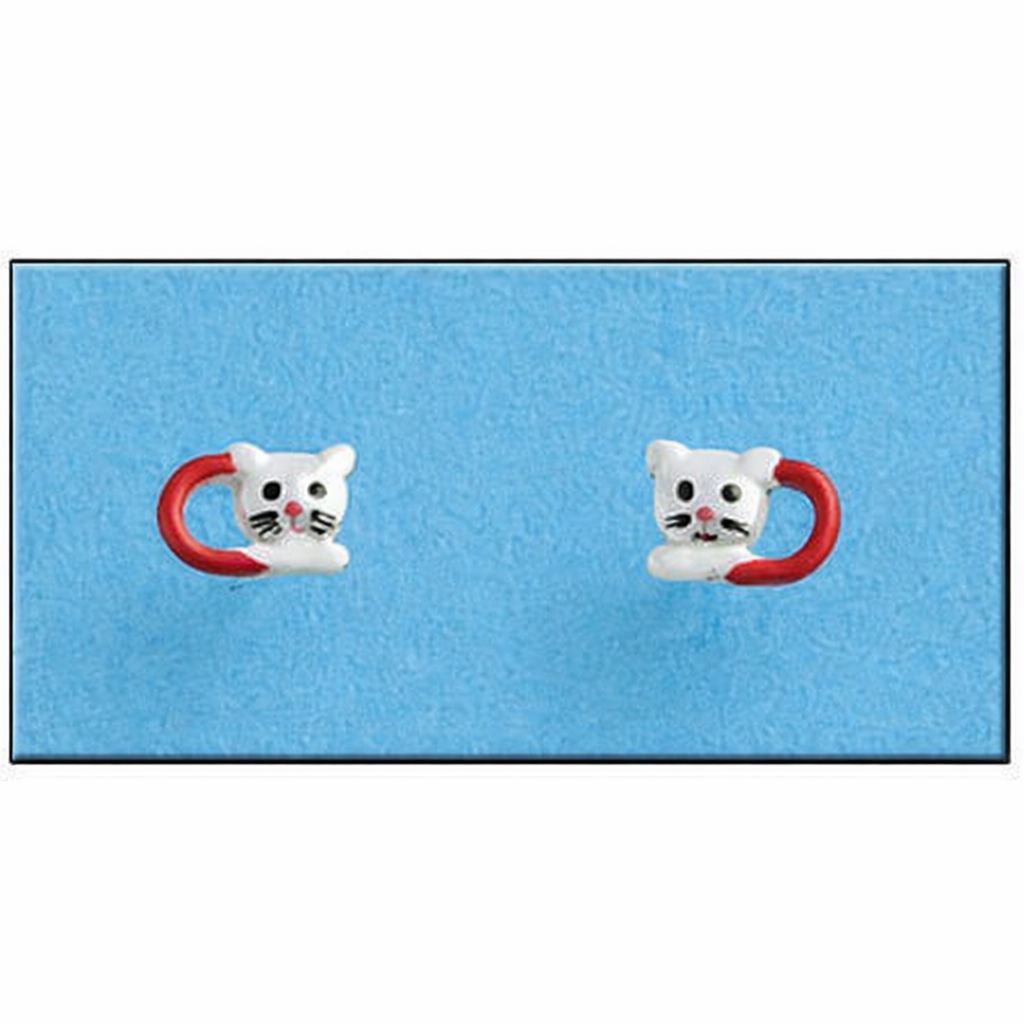 PENDIENTES PLATA 925MM GATO