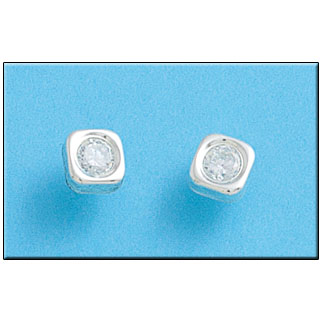 PENDIENTE PLATA 925MM CUADRADO GRANDE