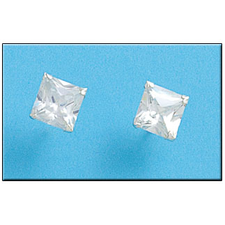 PENDIENTE PLATA 925MM CUADRADO - 8.6X8.6MM