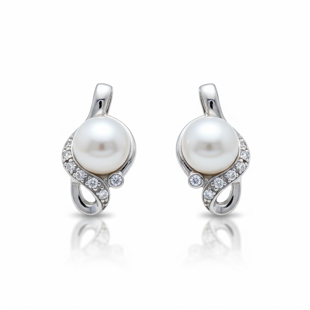 PENDIENTES PERLAS CULTIVADAS PLATA 925MM