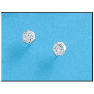 PENDIENTE PLATA 925MM HEGONAL CIRCONITA