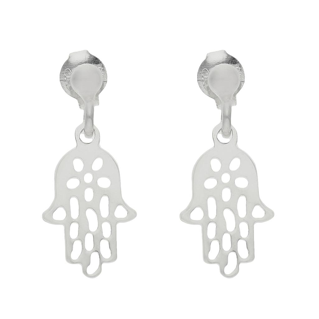 PENDIENTES PLATA 925MM MANO DE FATIMA - 9x19MM