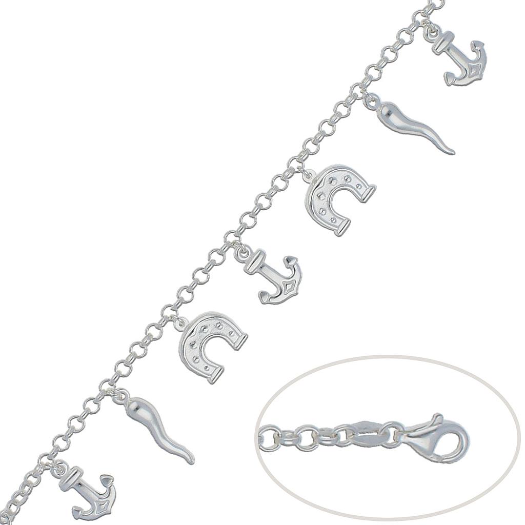 PULSERA PLATA 925MM DE LA SUERTE