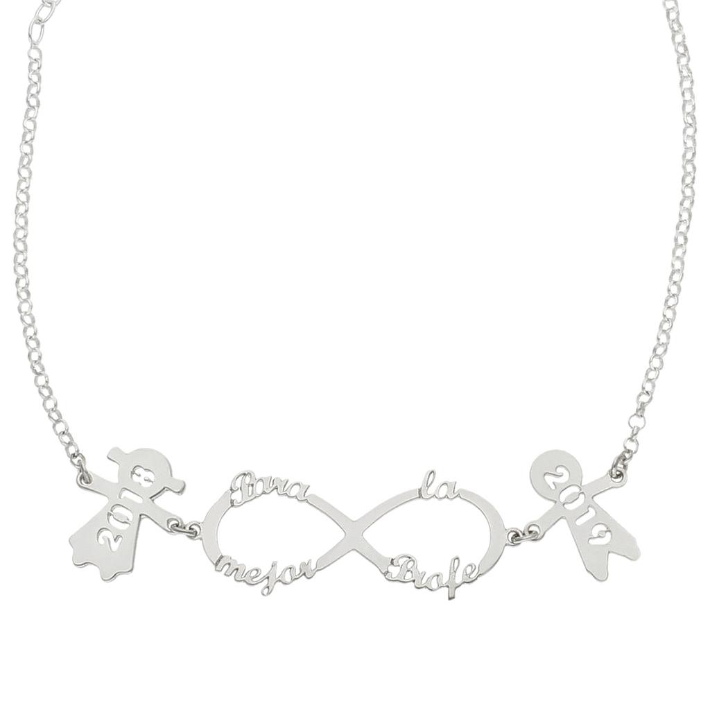 GARGANTILLA PLATA 925MM INFINITO + NIÑOS