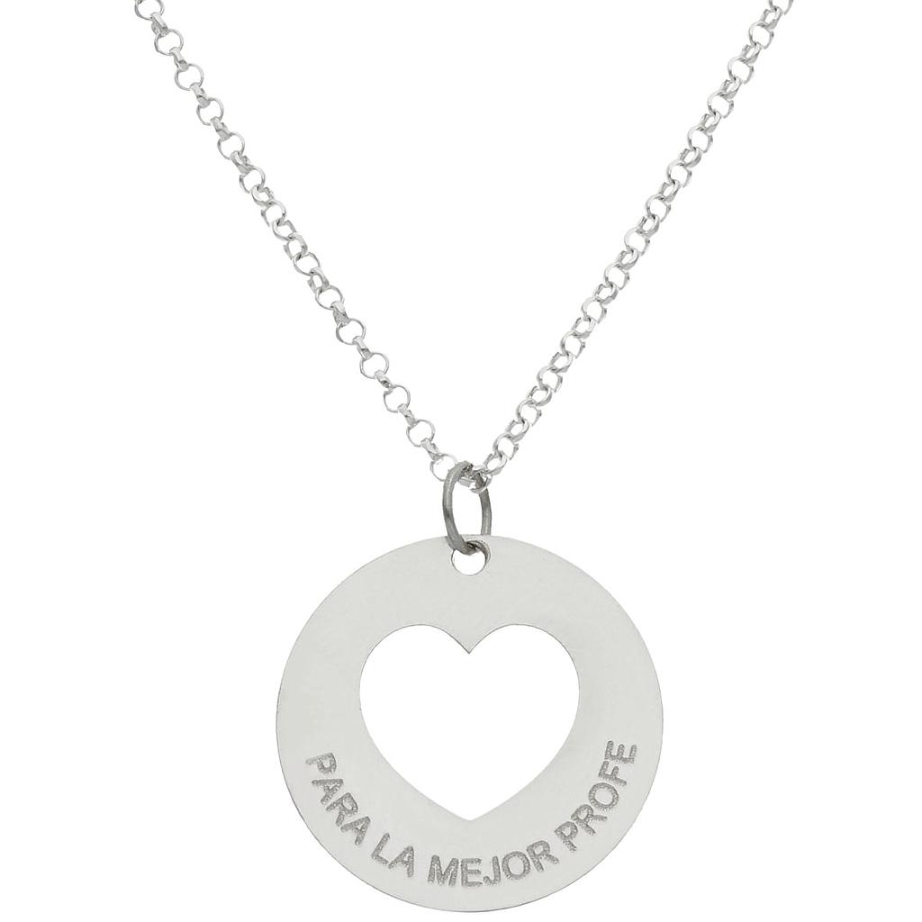 GARGANTILLA PLATA 925MM CORAZÓN - 20MM