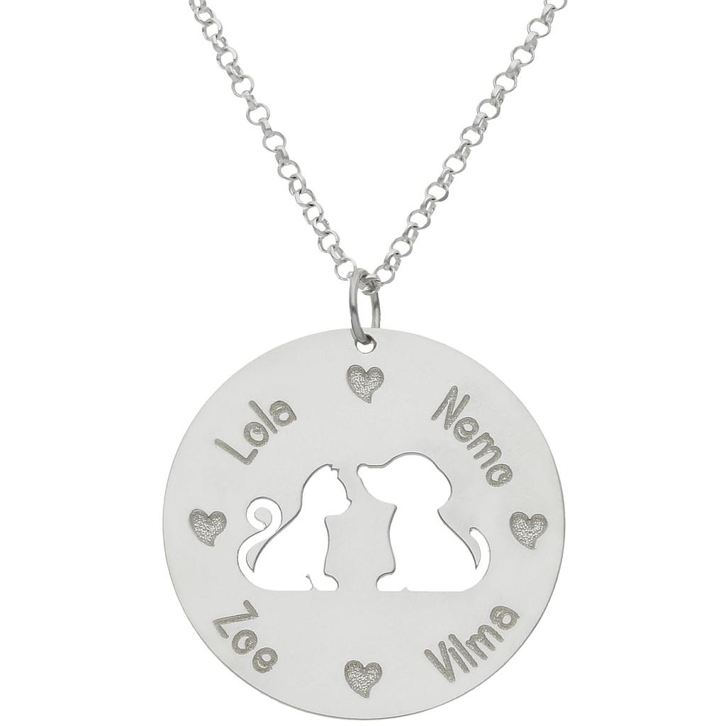 GARGANTILLA PLATA 925MM MASCOTAS - 26MM