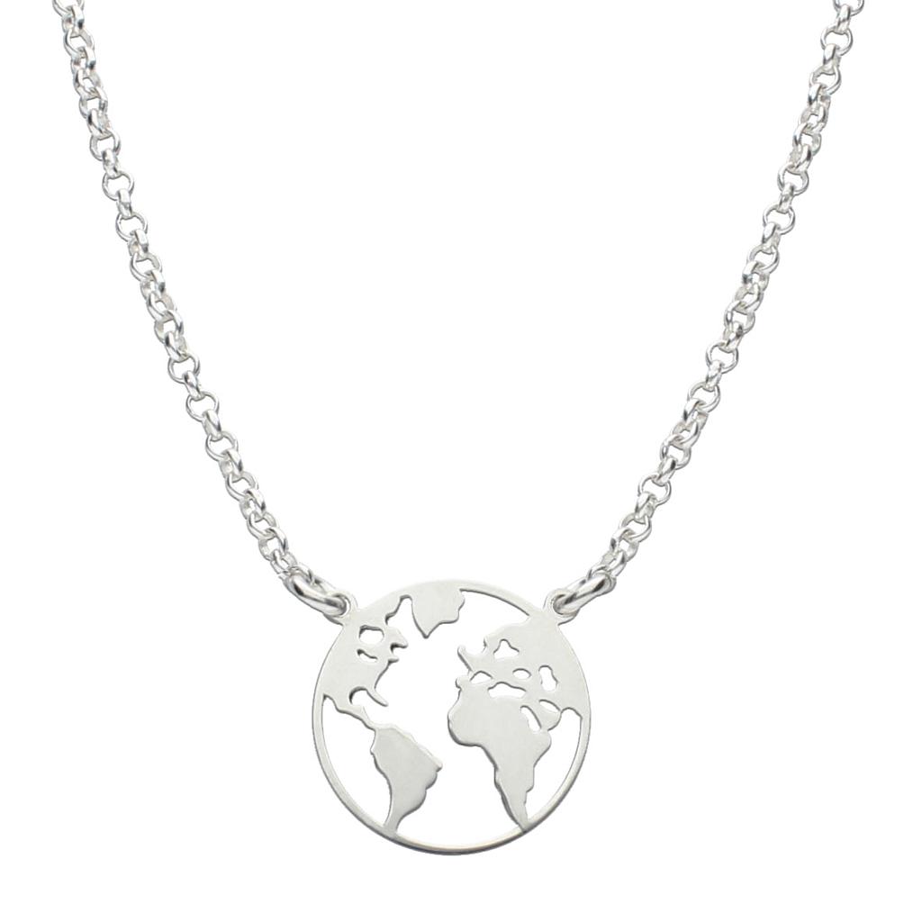 GARGANTILLA PLATA 925M MUNDO - 15MM