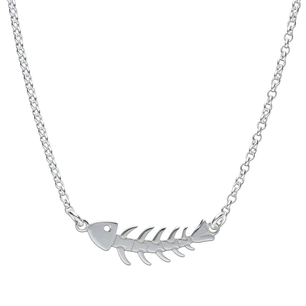 GARGANTILLA PLATA 925MM RASPA PEZ