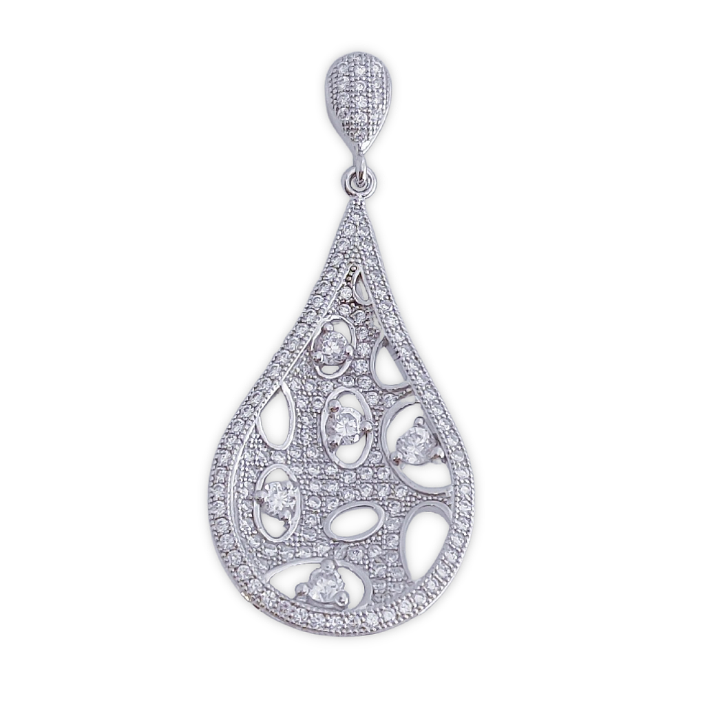 COLGANTE PLATA 925MM CIRCONITAS