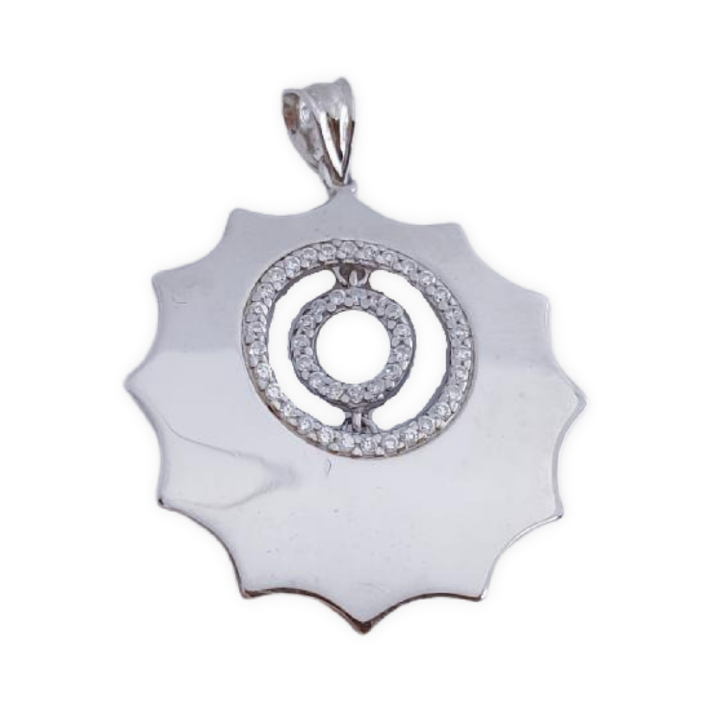 COLGANTE PLATA 925MM CIRCONITAS