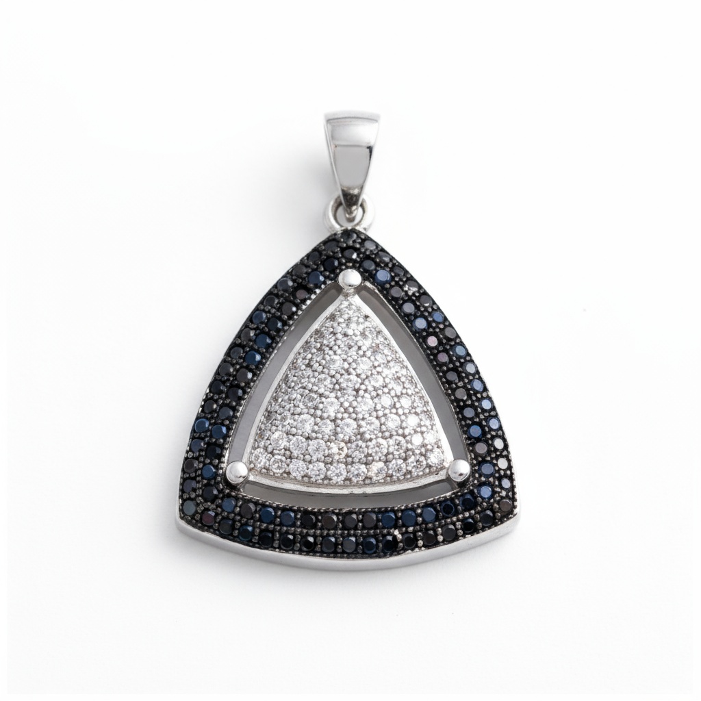 COLGANTE PLATA 925MM TRINGULO CIRCONITAS