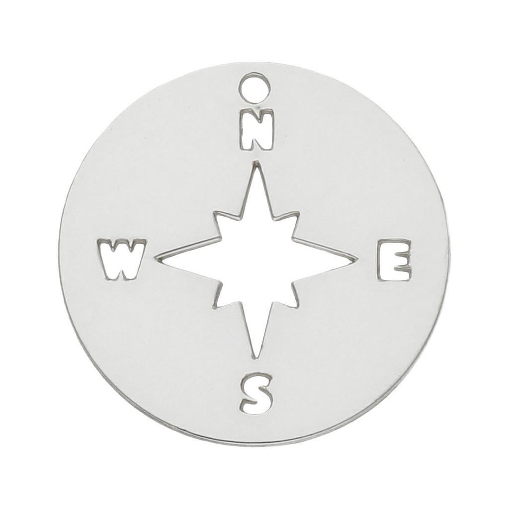 MI HISTORIA - ABALORIO PLATA 925MM ROSA VIENTOS