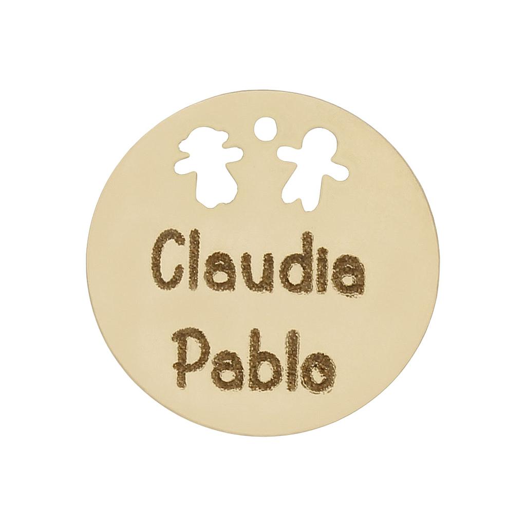 MI HISTORIA - ABALORIO ORO 18KL NIÑA+NIÑO