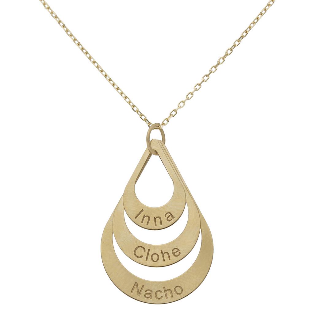 GARGANTILLA ORO 18KL 3 LAGRIMAS