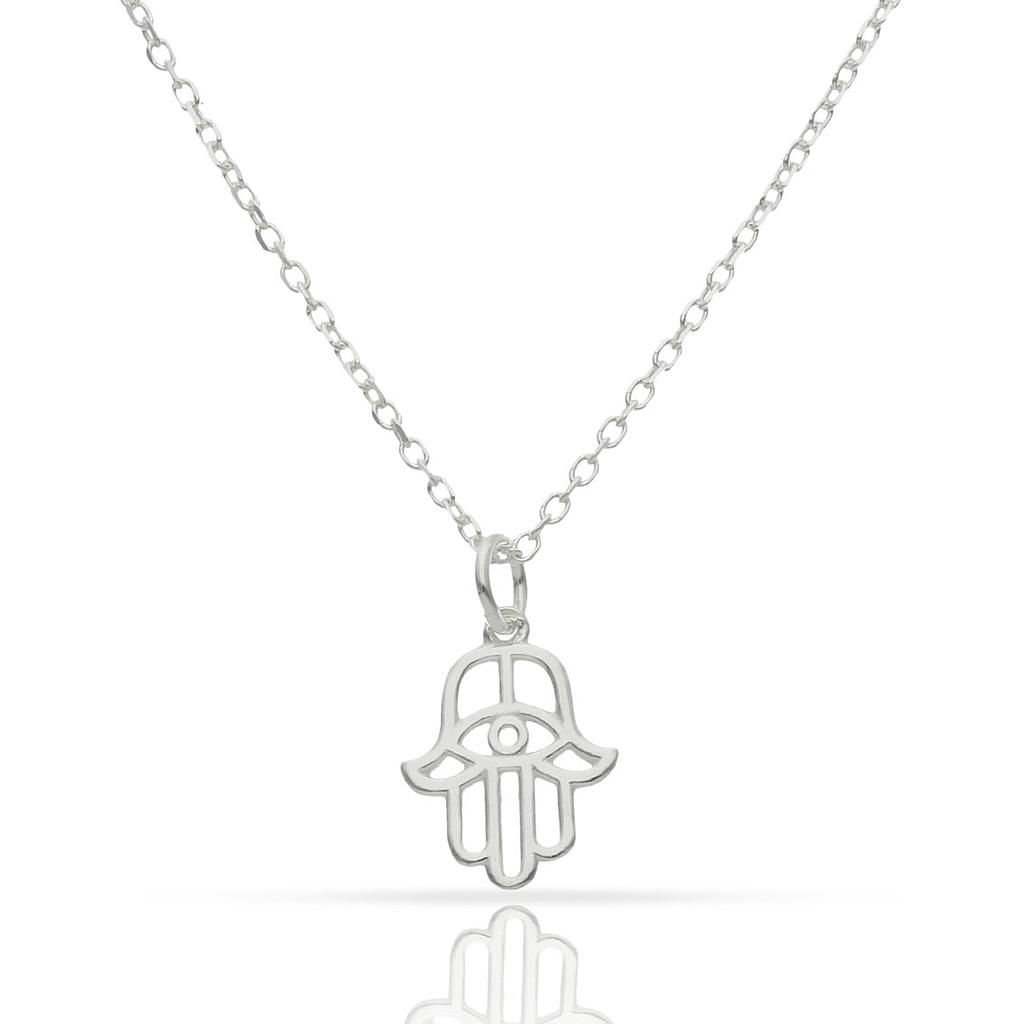 GARGANTILLA PLATA 925MM MANO DE FATIMA