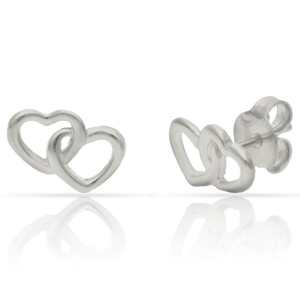 PENDIENTES PLATA 925MM CORAZONES - 11x8MM
