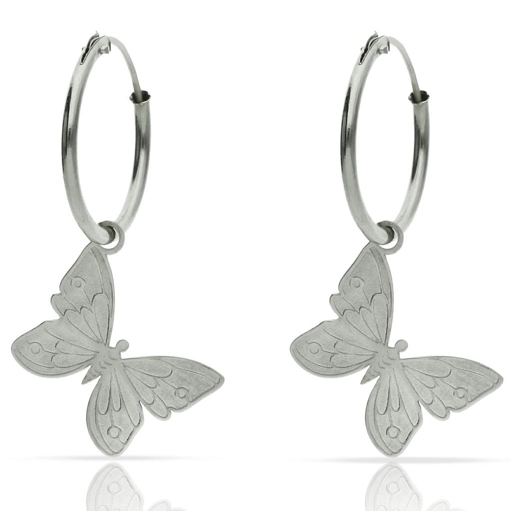 AROS PLATA 925MM MARIPOSA - 12MM