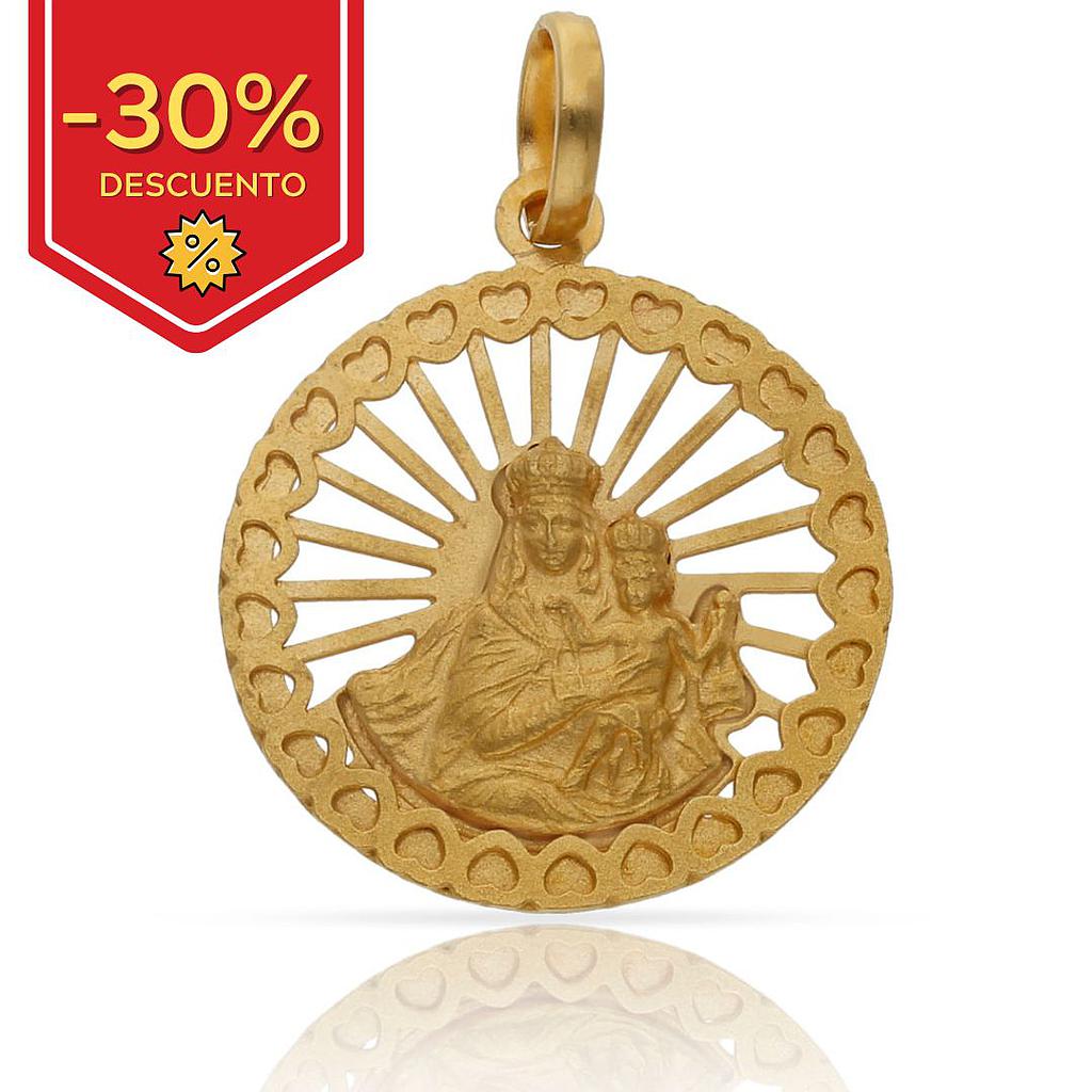 MEDALLA PLATA CHAPADA ORO V. DEL CARMEN - 25MM