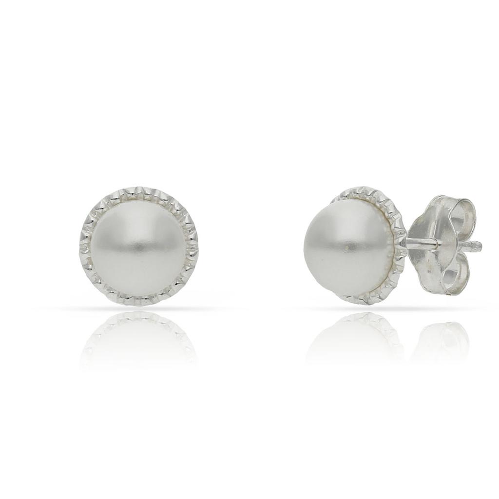 PENDIENTES PLATA 925MM PERLAS - 7.50MM