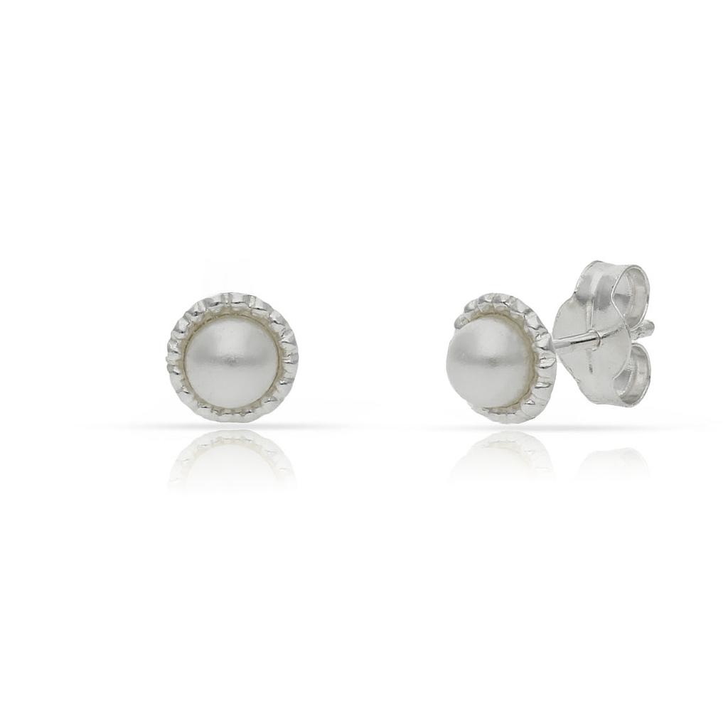 PENDIENTES PLATA 925MM PERLAS - 5.50MM