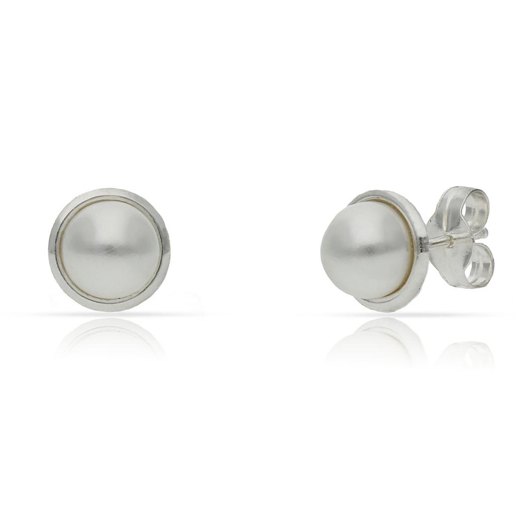 PENDIENTES PLATA 925MM PERLAS - 7.50MM