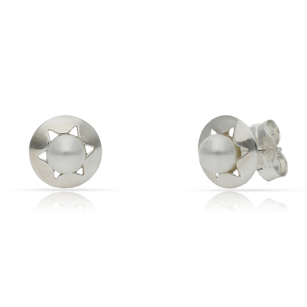 PENDIENTES PLATA 925MM PERLAS - 7MM