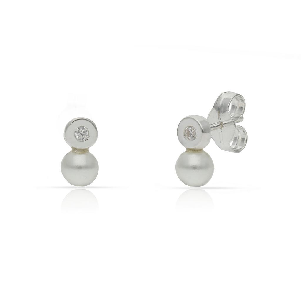 PENDIENTES PLATA 925MM PERLAS