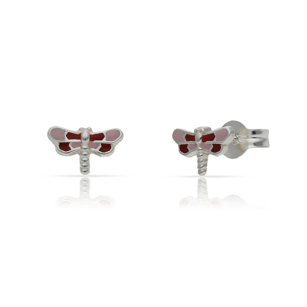 PENDIENTES PLATA 925MM LIBELULA ESMALTADA - 5x7.50MM