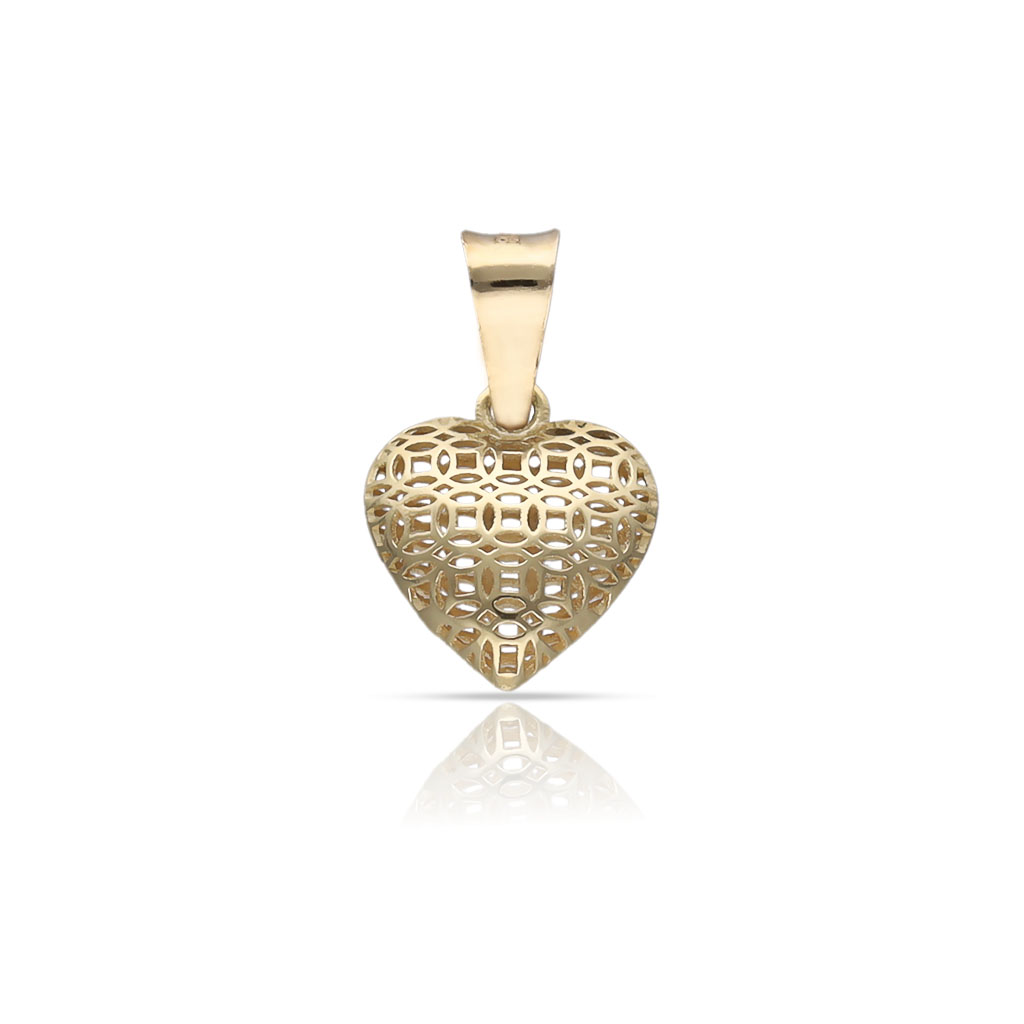 COLGANTE ORO 18KL CORAZON CALADO - 9x10MM