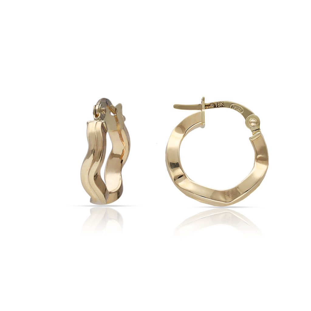 AROS ORO 18KL ONDAS - 10MM