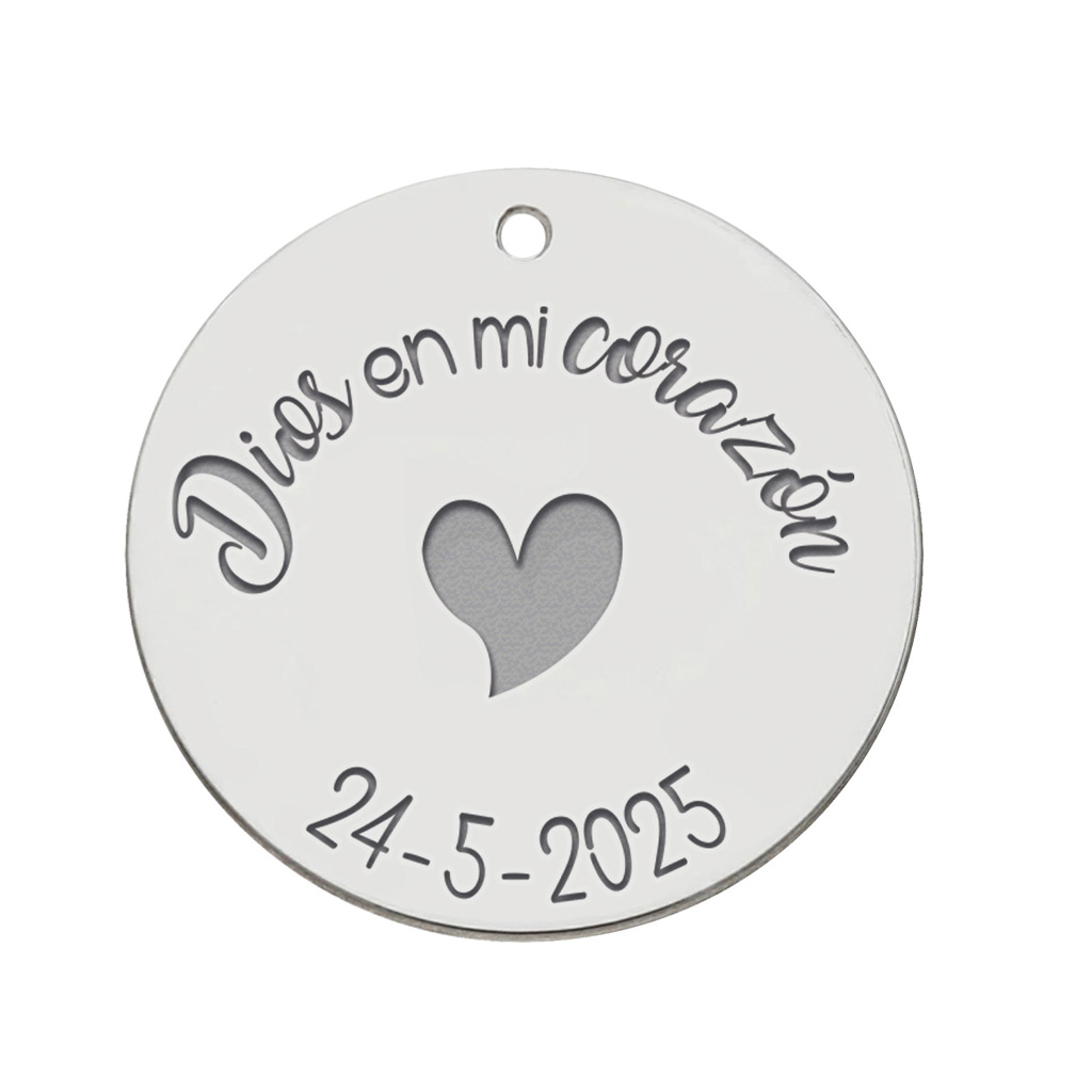 MI HISTORIA - ABALORIO PLATA 925MM DIOS EN MI CORAZON