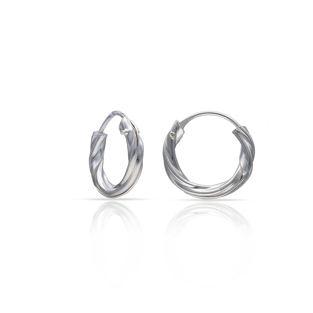 AROS PLATA 925MM TRENZADOS - 9MM