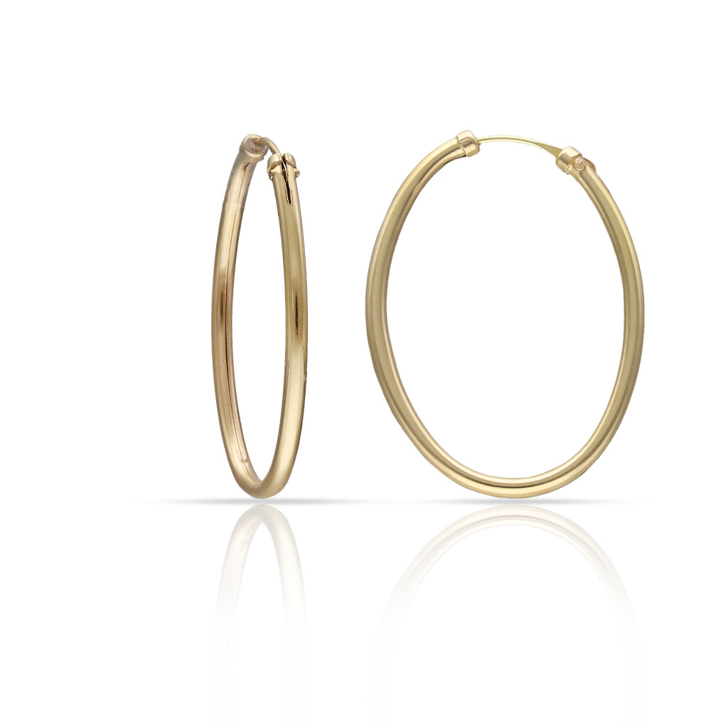 AROS ORO 18KL OVAL - 15x21MM