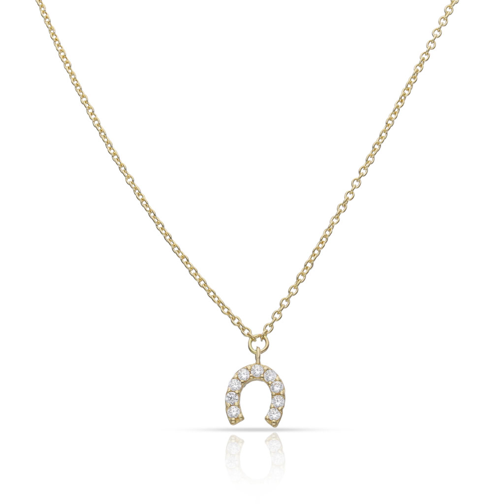 GARGANTILLA ORO 18KL HERRADURA CIRCONITAS