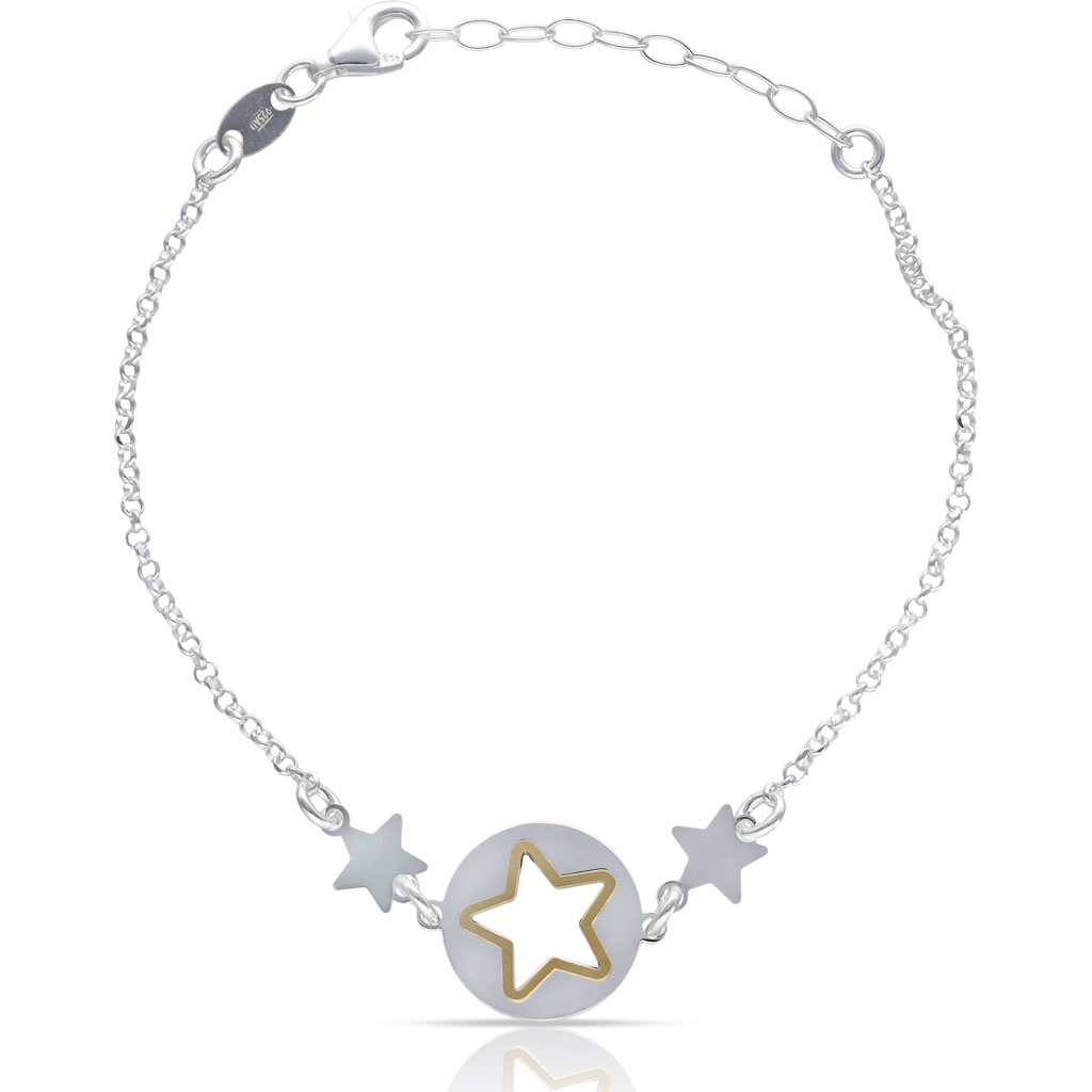 PULSERA PLATA 925MM 3 ESTRELLAS