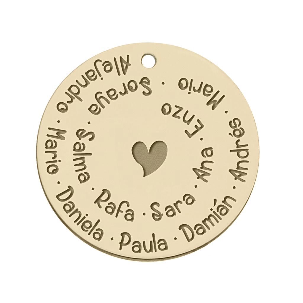 MI HISTORIA - ABALORIO ORO 18KL NOMBRES ESPIRAL