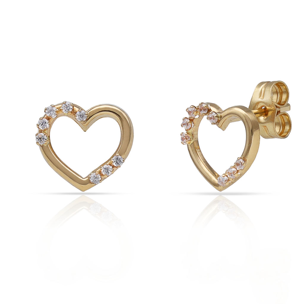 PENDIENTES ORO 18KL CIRCONITAS - 8.50x8MM