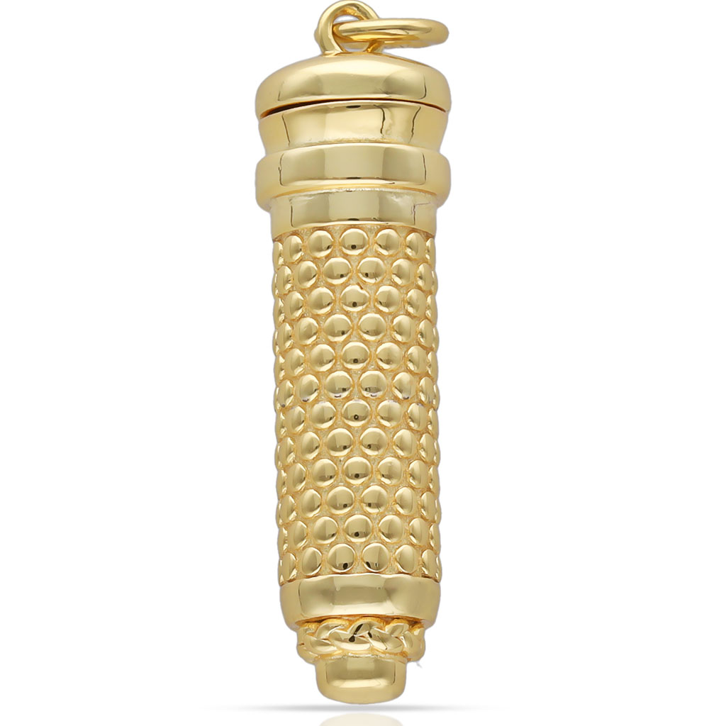 GUARDACENIZAS PLATA CHAPADA EN ORO CILINDRO - 9x32MM