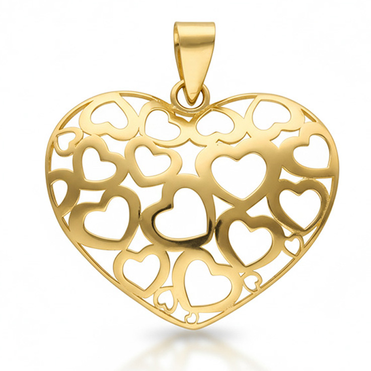 COLGANTE ORO 18KL CORAZON - 28x25MM
