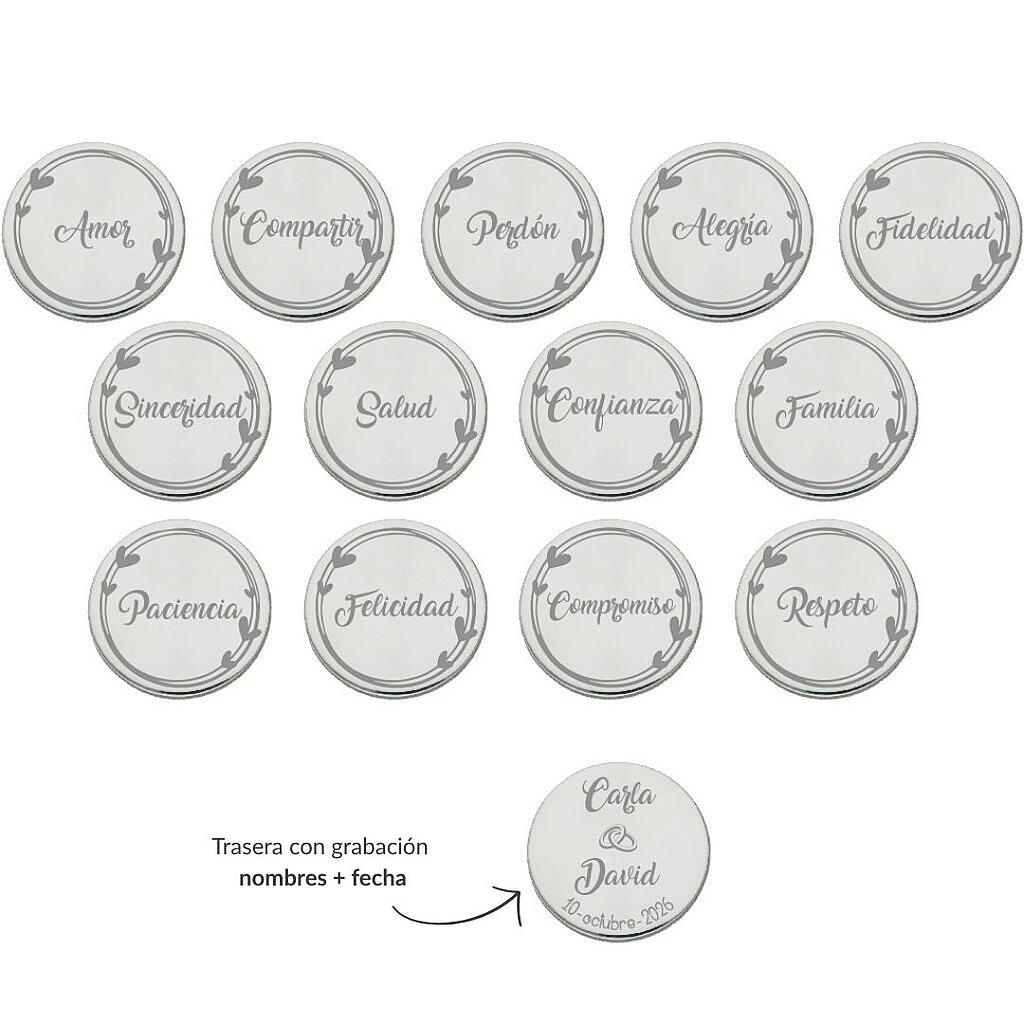 ARRAS PERSONALIZADAS PALABRAS · PLATA DE LEY