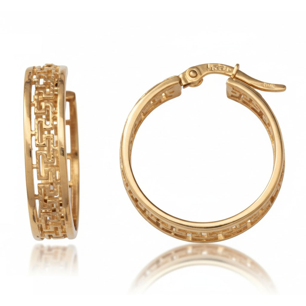 AROS ORO 18KL GRECA -20MM