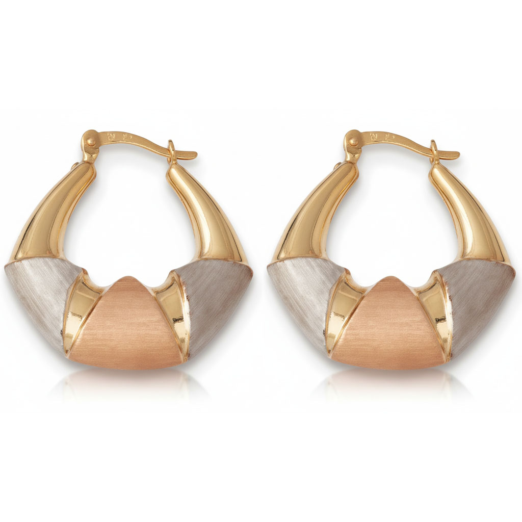 AROS ORO 18KL TRICOLOR