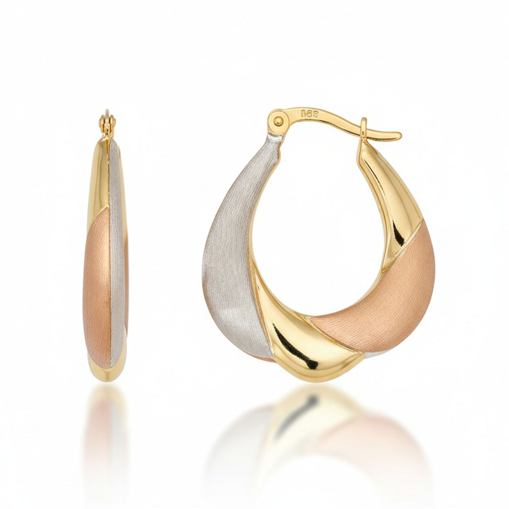 AROS ORO 18KL TRICOLOR