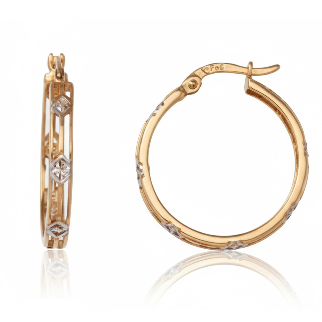 AROS ORO 18KL BICOLOR - 20MM