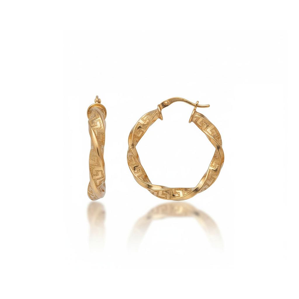 AROS ORO 18KL GRECA - 17MM