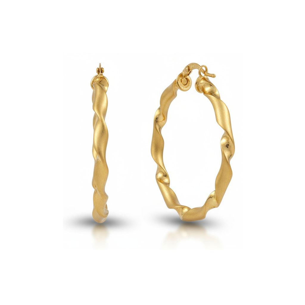 AROS ORO 18KL ONDULADOS - 30MM