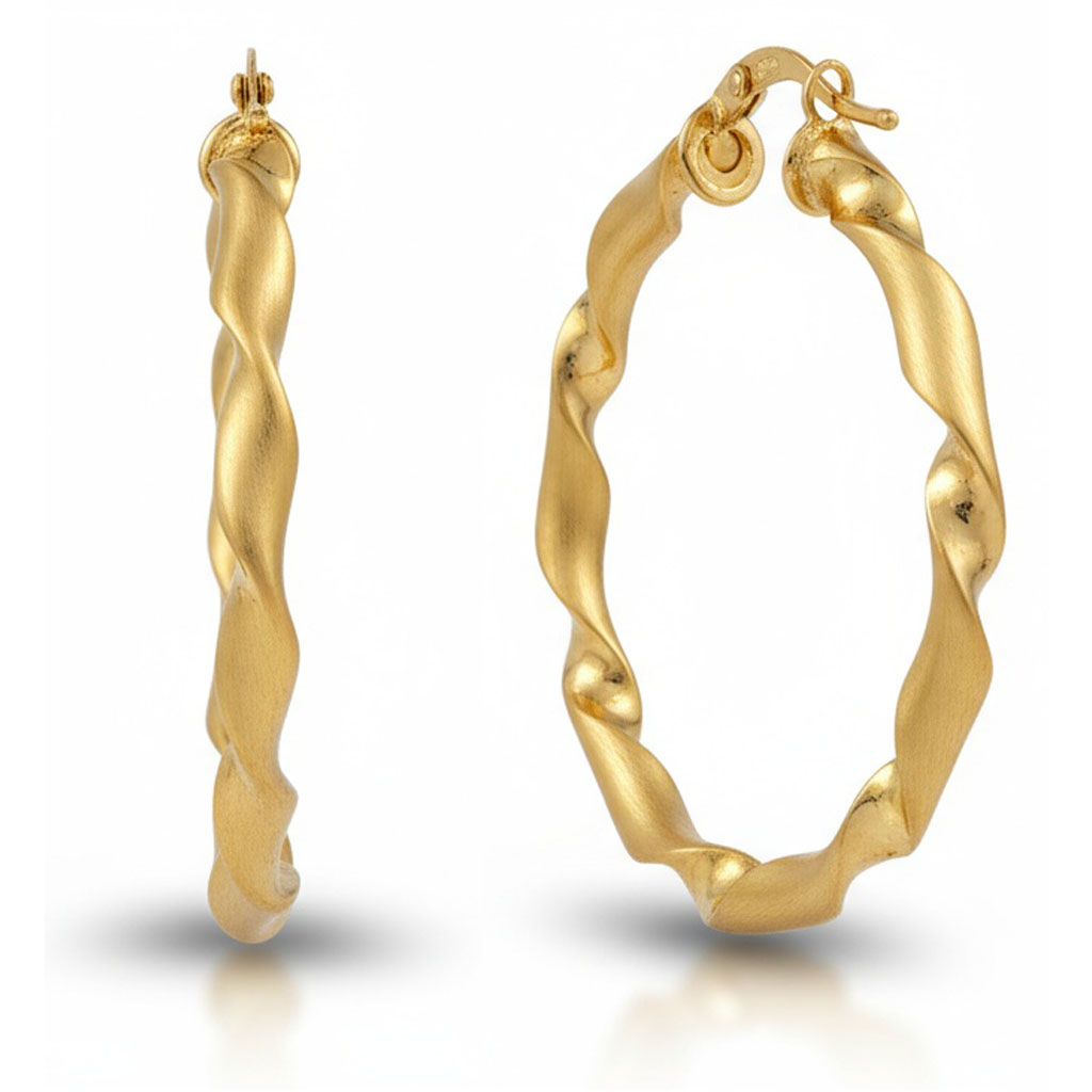 AROS ORO 18KL ONDULADOS - 60MM