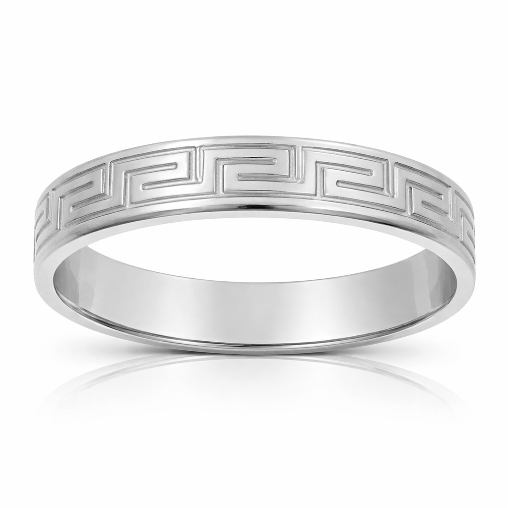 ALIANZA ORO BLANCO 18KL -  4MM