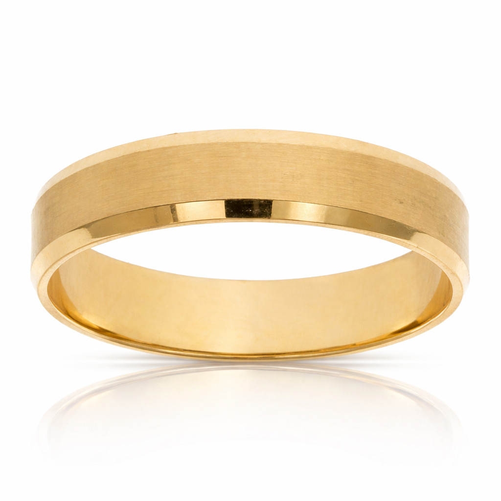 ALIANZA ORO 18KL MATE-BRILLO - 5MM